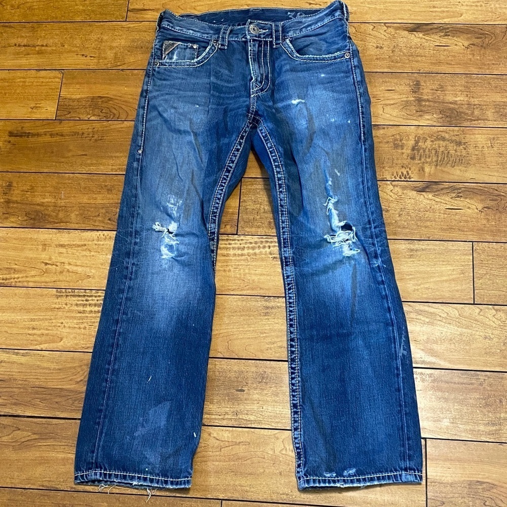 Men's silver Gordie  Distressed Jeans